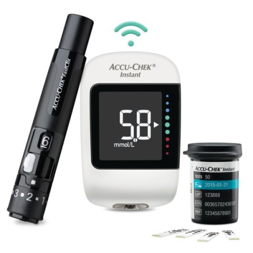 Accu-Chek Instant Blood Glucose Meter Kit with Bluetooth