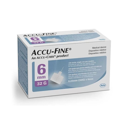 Accu-Fine 32G × 6 mm Needles for Insulin Pens – 100 pcs