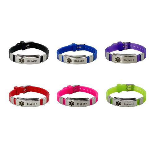 Diabetic Medical Silicone Bracelet